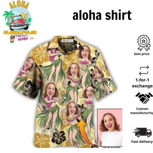 Woman Face Custom Photo Aloha Tropical Hawaiian Shirt ? Trendy Aloha 1